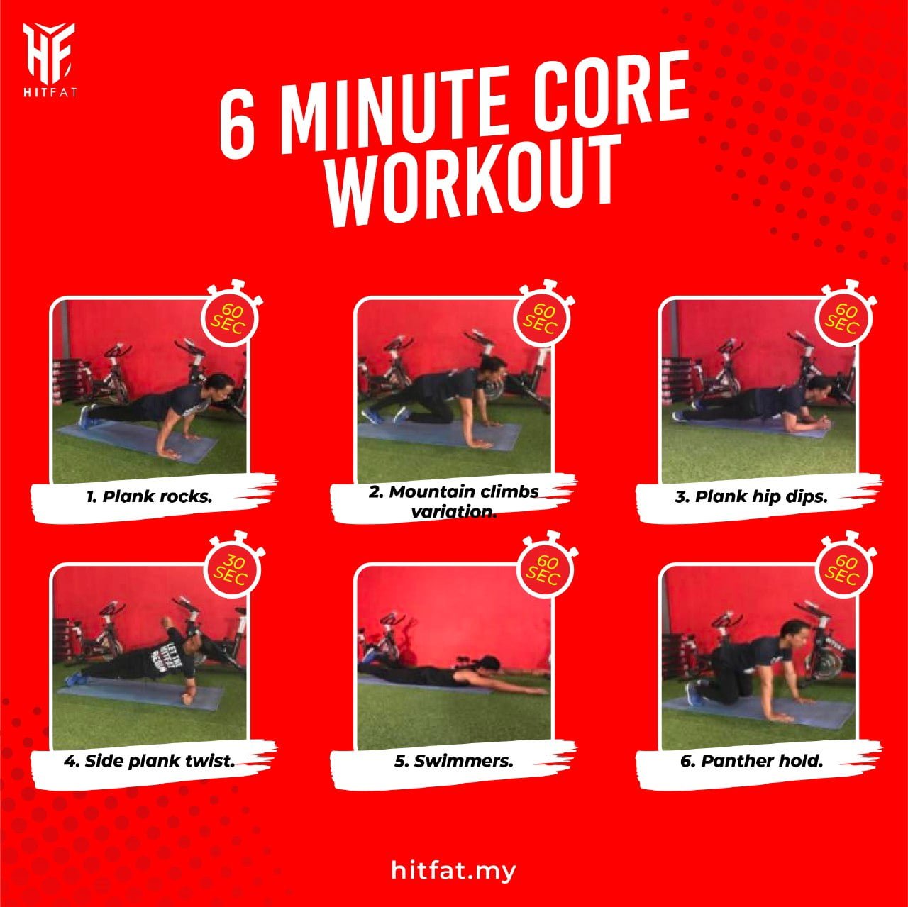 6 Minit Core Workout