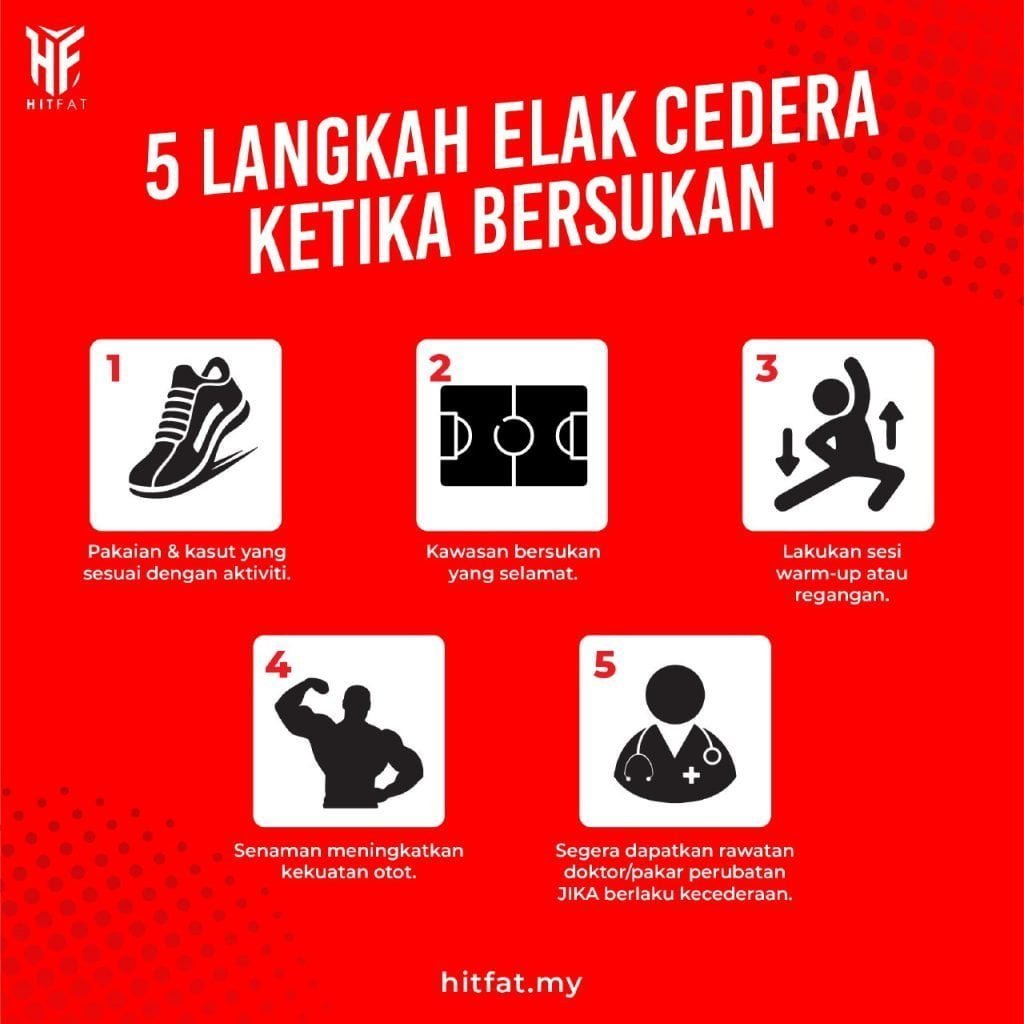 5 Langkah Elak Cedera Ketika Bersukan